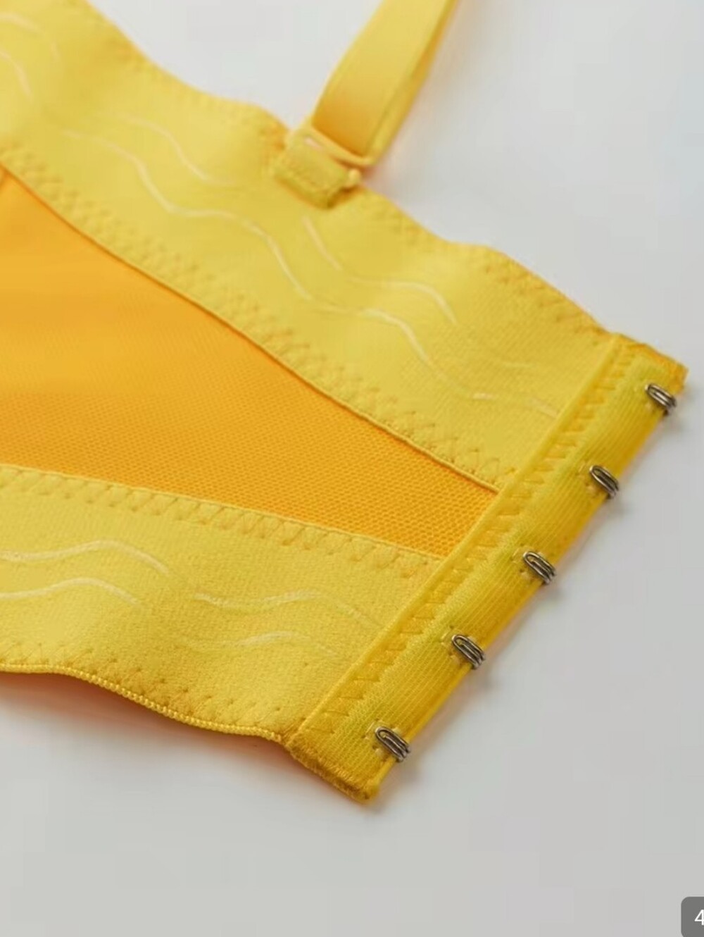 Yellow Floral Appliqué Crop Cami - Picture 3 of 4